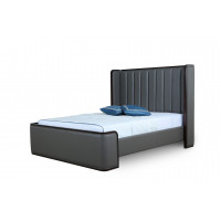 Manhattan Comfort BD005-QN-GP Kingdom Graphite Queen Bed